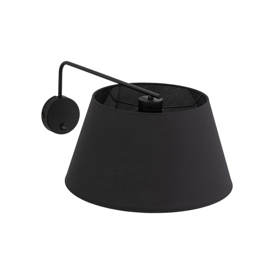Applique con braccio orientabile nero per comodino camera da letto