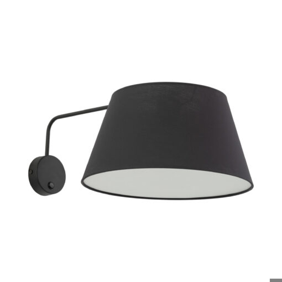 Applique con braccio orientabile nero per comodino camera da letto