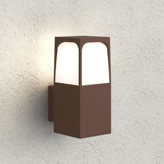 Top light york applique da esterno corten design moderno