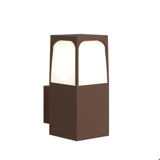 Top light york applique da esterno corten design moderno