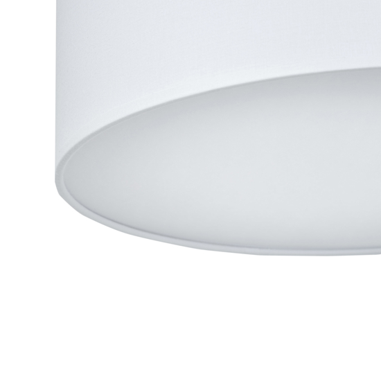 Plafoniera di tessuto cilindro bianco moderno 40 cm per camera da letto