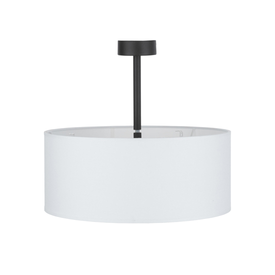 Plafoniera di tessuto cilindro bianco moderno 40 cm per camera da letto