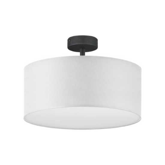 Plafoniera di tessuto cilindro bianco moderno 40 cm per camera da letto