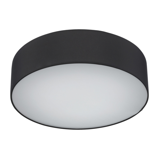 Plafoniera cilindro nero di tessuto 60 cm da soffitto per soggiorno moderno