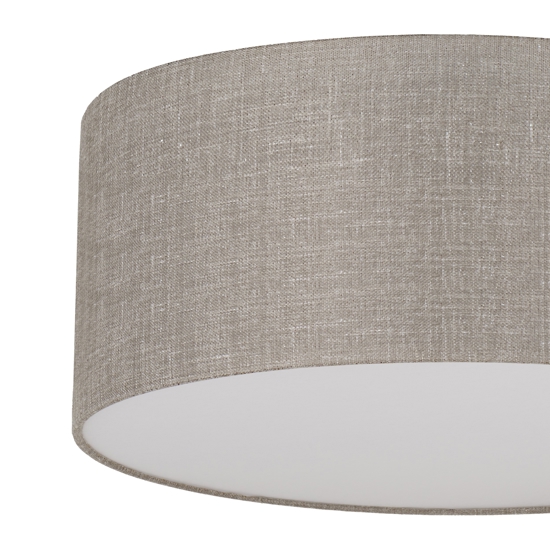 Plafoniera cilindro 45 cm di tessuto lino per camera da letto