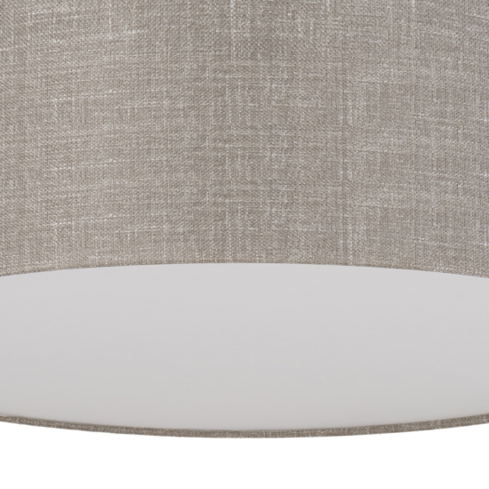 Plafoniera cilindro da soffitto in tessuto  lino rustico 40 cm per camera da letto