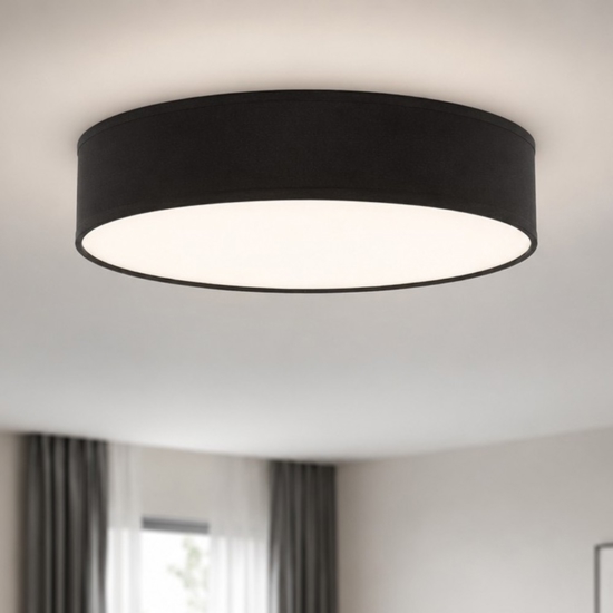 Plafoniera di tessuto 45 cm cilindro da soffitto per camera da letto