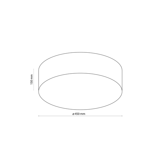 Plafoniera di tessuto 45 cm cilindro da soffitto per camera da letto