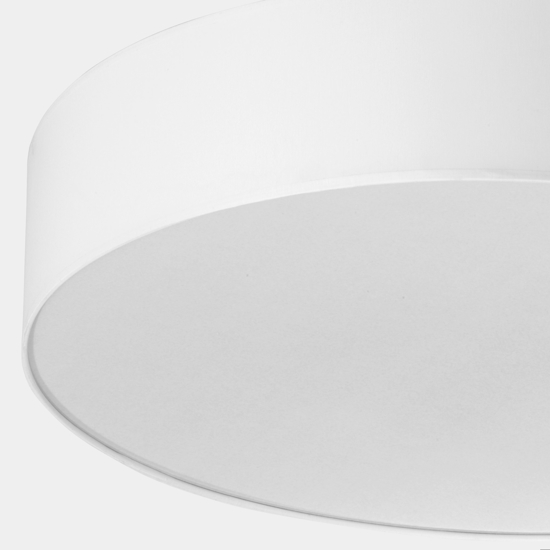Plafoniera di tessuto bianco 60 cm cilindro per soggiorno moderno