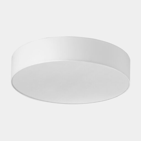 Plafoniera di tessuto bianco 60 cm cilindro per soggiorno moderno
