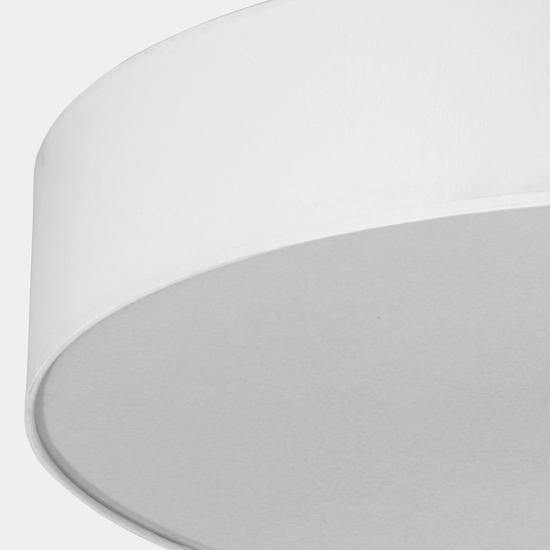 Grande plafoniera cilindro di tessuto 78 cm da soffitto bianco per salotto moderno
