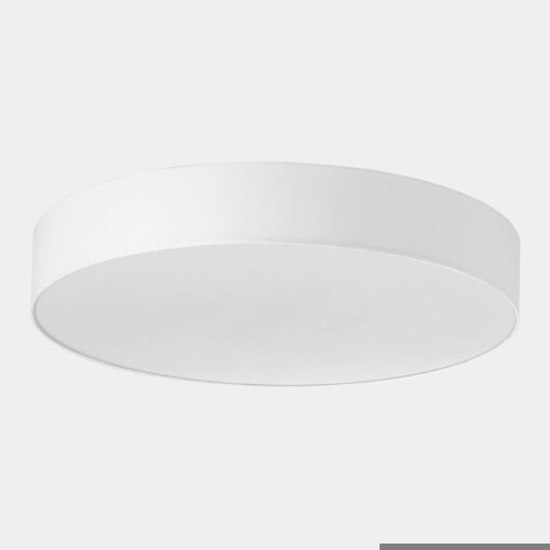 Grande plafoniera cilindro di tessuto 78 cm da soffitto bianco per salotto moderno