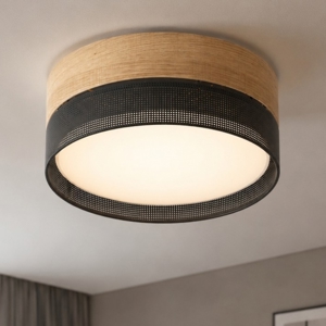 Plafoniera moderna da soffitto quercia nero per soggiorno