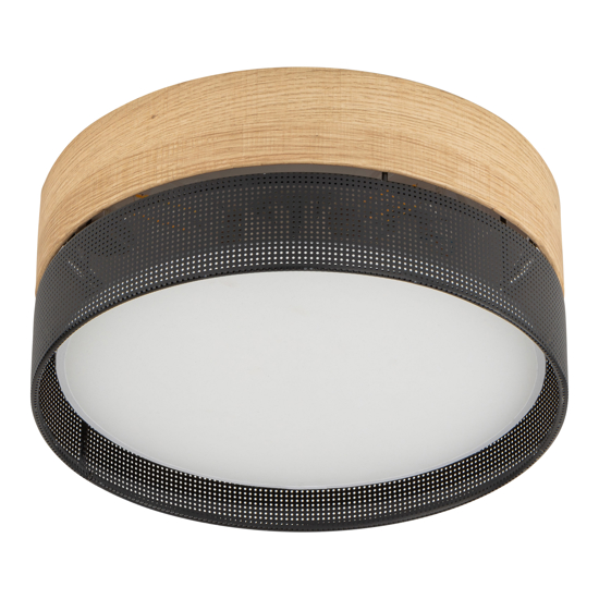 Plafoniera moderna da soffitto quercia nero per soggiorno