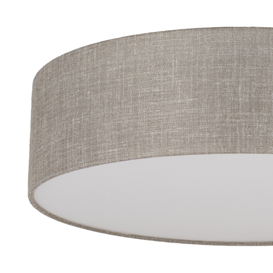 Plafoniera cilindro da soffitto 60 cm in tessuto lino