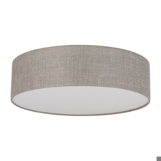 Plafoniera cilindro da soffitto 60 cm in tessuto lino