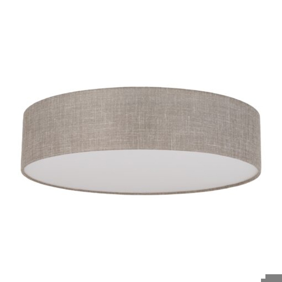 Plafoniera di tessuto lino grezzo cilindro 78 cm per soggiorno