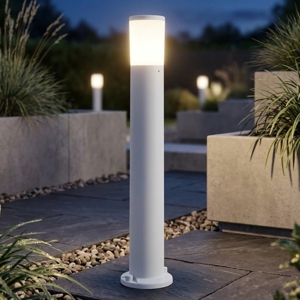 Top light lampione loano bianco da giardino moderno anti corrosione