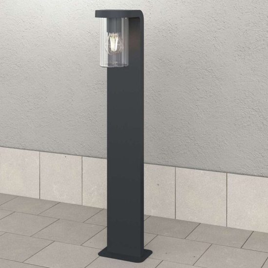 Lampione da giardino moderno antracite top light lugano