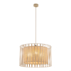 Lampadario camera matrimoniale di tessuto 50 cm sabbia cilindro intreccio