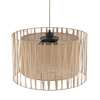 Lampadario camera matrimoniale di tessuto 50 cm sabbia cilindro intreccio