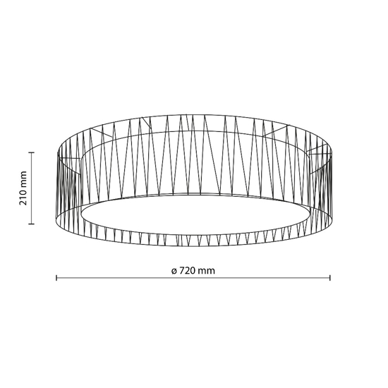 Plafoniera di tessuto sabbia 72 cm design moderno cilindro per soggiorno
