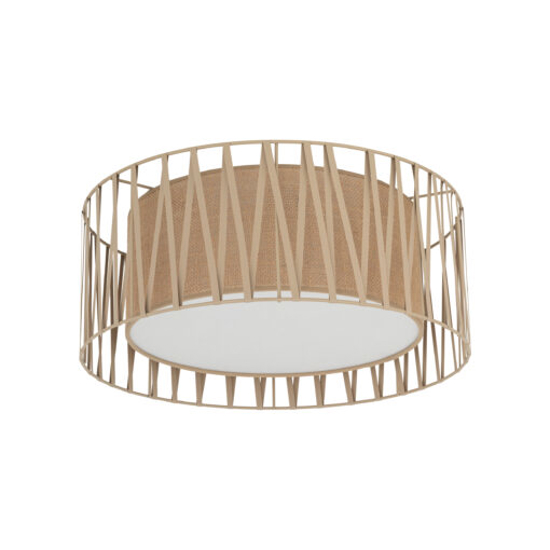 Plafoniera di tessuto 50 cm sabbia design moderno per camera da letto