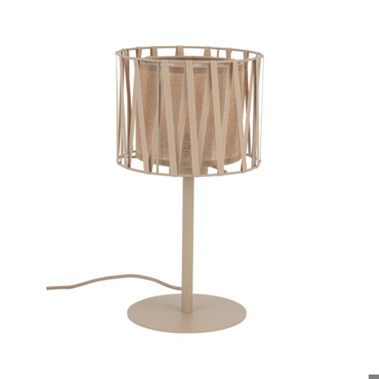 Lampada da comodino in tessuto sabbia per camera da letto