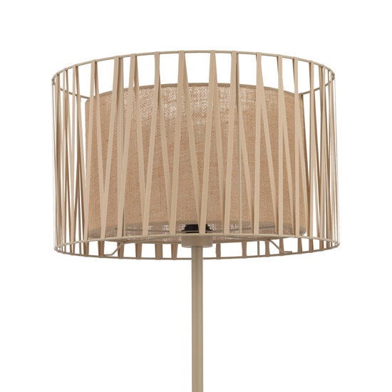 Piantana moderna paralume in tessuto intrecciato sabbia design