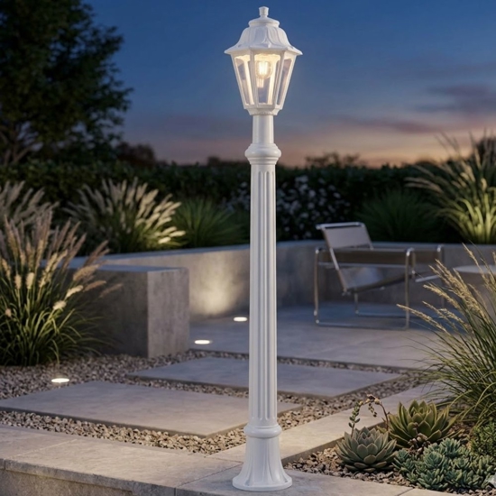 Top light asti lampione da giardino design lanterna bianca