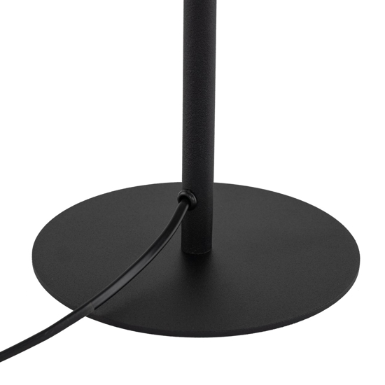 Lampada da comodino nera abat-jour paralume in tessuto moderna