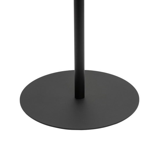 Piantana nera design moderna paralume cilindro tessuto nero intrecciato