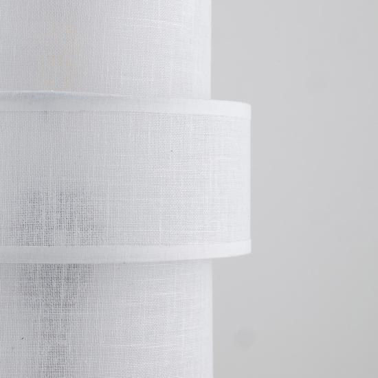 Lampada da comodino paralume tessuto bianco moderna per camera da letto