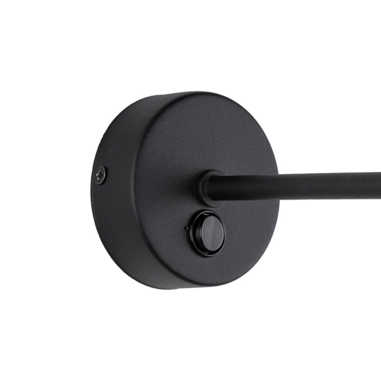 Applique da comodino in tessuto sabbia nero intrecciato per camera da letto