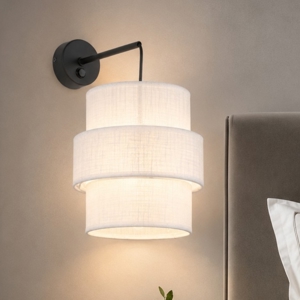 Applique di tessuto con interruttore per comodini camera da letto moderna