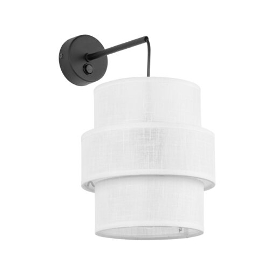 Applique di tessuto con interruttore per comodini camera da letto moderna