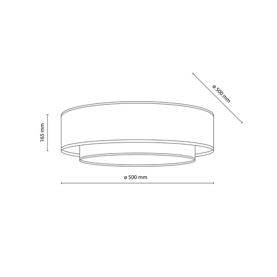 Plafoniera cilindro di iuta moderna per camera da letto