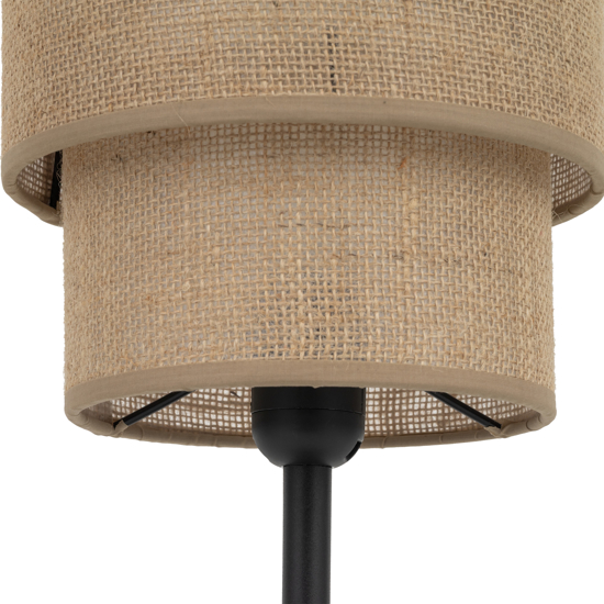 Lampada da comodino moderna in iuta per camera da letto