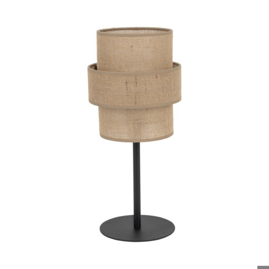 Lampada da comodino moderna in iuta per camera da letto