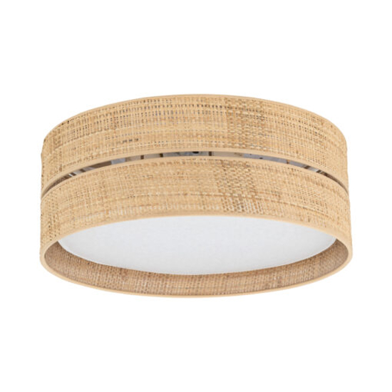 Plafoniera da soffitto cilindro 60 cm di paglia per camera da letto