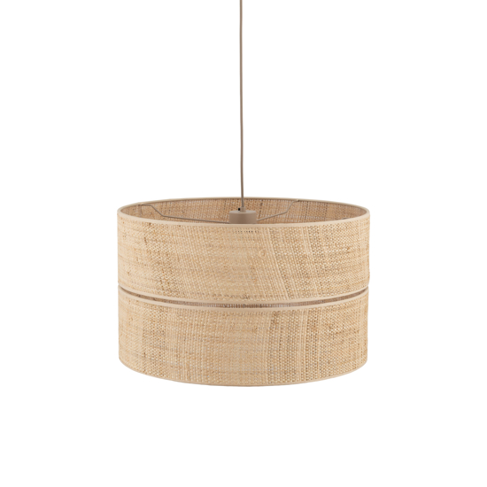 Lampadario cilindro a sospensione di paglia 50 cm per camera da letto