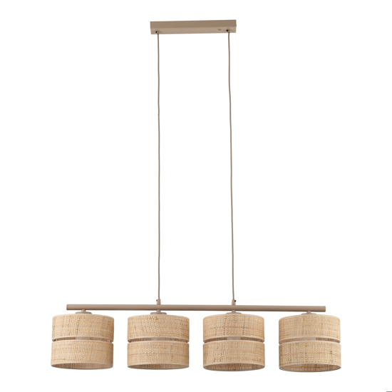 Lampadario per sala da pranzo paralumi di paglia