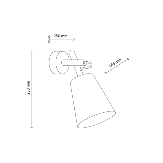 Applique di legno paralume di lino per comodino camera da letto