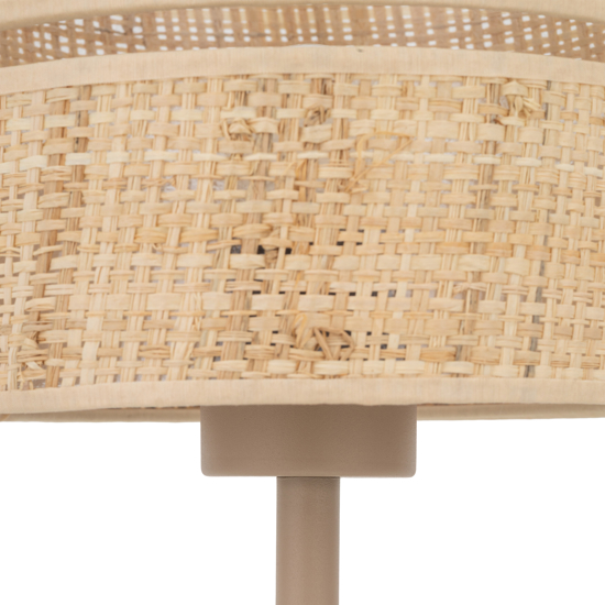 Lampada da comodino paralume in paglia