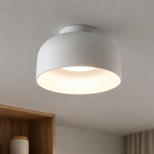 Plafoniera moderna vivida bottone bianca led 16w cct dimmerabile con telecomando 22cm