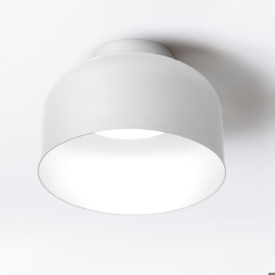 Plafoniera moderna vivida bottone bianca led 16w cct dimmerabile con telecomando 22cm