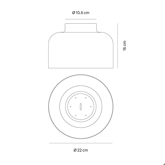 Vivida plafoniera da soffitto bottone sabbia led dimmerabile con telecomando 22cm
