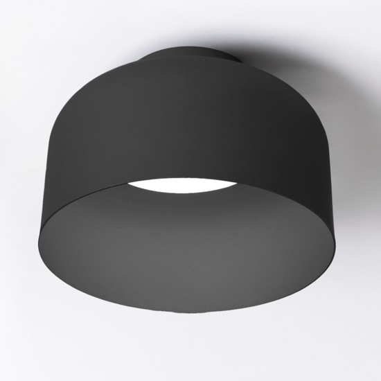 Vivida bottone plafoniera nera moderna a soffitto led dimmerabile con telecomando