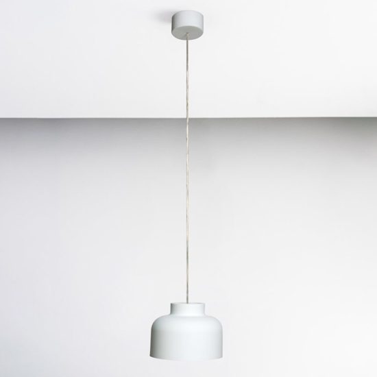 Vivida lampada a sospensione bottone bianca biemissione led cct 2700k 3000k 4000k dimmerabile con telecomando