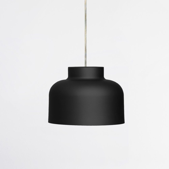 Lampada a sospensione vivida bottone nero led biemissione dimmerabile con telecomando